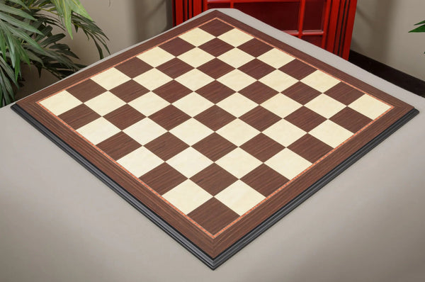 Striped Ebony Birds Eye Maple Standard Traditional Chess Board 3" Squares