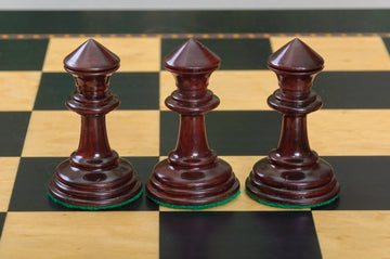 IMPERFECT - 4.4" Westminster - BLOOD ROSEWOOD / BOXWOOD - Wood Chess Pieces