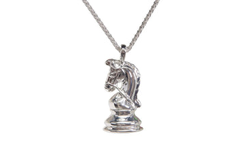 Caissa Collection Chess Pendant Necklace - KNIGHT