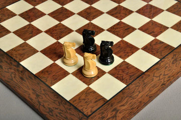 Brown Erable and Bird's Eye Maple Standard Traditional Chess Board