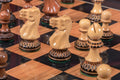 The Burnt Golden Rosewood Grandmaster Series Chess Set, Box, & Gloss Board Combination