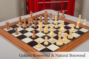 CLEARANCE - The Fischer Spassky 1972 Series Commemorative Chess Pieces - 3.75