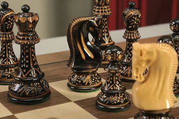 The Burnt Zagreb '59 Series Chess Set, Box, & Board Combination