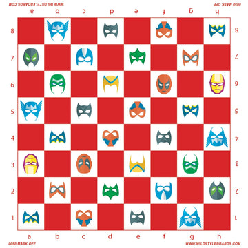 Mask Off - Full Color Vinyl Chess Board