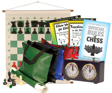 Scholastic Chess Club Starter Kit - For 10 Members - With Regulation Mechanical Clocks