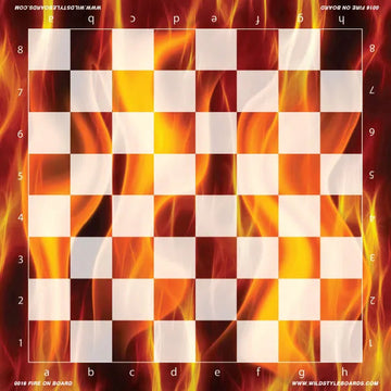 Fire on Board - Full Color Vinyl Chess Board