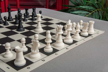 Regulation Silicone Tournament Chess Pieces - 3.5