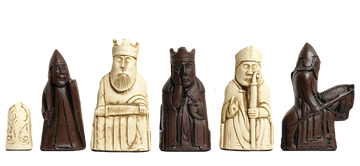 The Isle of Lewis Chess Pieces - 3.5" King - BROWN and NATURAL