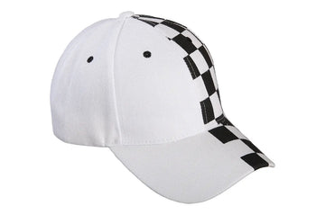 White Split Chess Board Baseball Hat