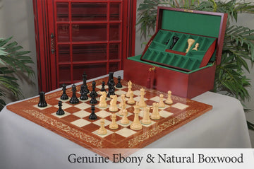 The Broadbent Series Luxury Chess Set, Box, & Board Combination