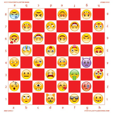 Emoji - Full Color Vinyl Chess Board