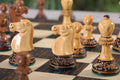 The Burnt Golden Rosewood Reykjavik II Series Chess Pieces - 3.75
