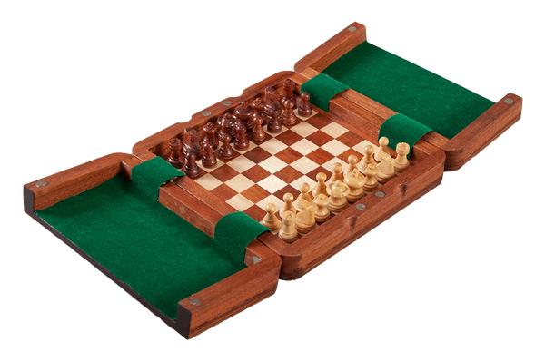 ULTIMATE WOODEN Magnetic Travel Chess Set 8"