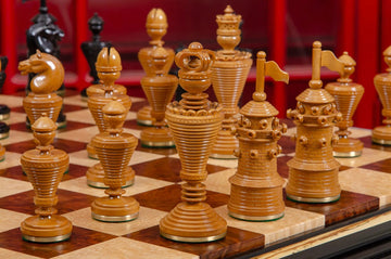 The Anglo-Dutch Reproduction Series Luxury Wood Chess Pieces - 4.75