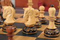 The Burnt Golden Rosewood Dubrovnik Series Chess Set, Box, & Satin Board Combination