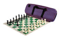 Deluxe Chess Set Combination and Single Weighted Regulation Pieces | Vinyl Chess Board | Deluxe Bag