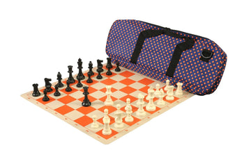 Deluxe Chess Set Combination and Single Weighted Regulation Pieces | Silicone Chess Board | Deluxe Bag