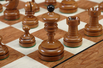 The Circa 1930 German Knubbel Vintage Series Luxury Chess Pieces - 3.5