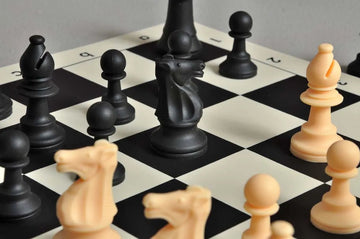 Regulation Silicone Tournament Chess Pieces - 3.5