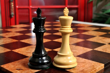 PRE-ORDER - Custom Contemporary Chess Board - African Palisander / Maple Burl - 2.5