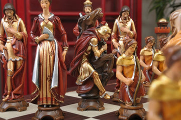 The Pyrenees Series Hand Painted Chess Pieces - From The Val Gardena Collection - 6.3