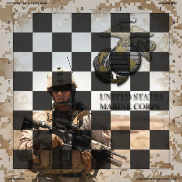 United States Marines - Full Color Vinyl Chess Board