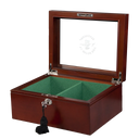 Superior Chess Box - Mahogany - Glass Top