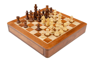 WOODEN MAGNETIC Travel Chess Set - 10" Square