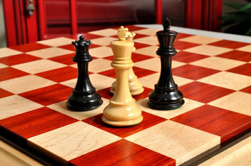 Signature Contemporary III Luxury Chess board - PADAUK / BIRD'S EYE MAPLE - 2.5