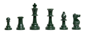 2 Player Chess Set Combination - Single Weighted Regulation Colored Chess Pieces & Regulation Vinyl Chess Board