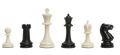 Master Triple Weighted Plastic Chess Pieces - 3.75