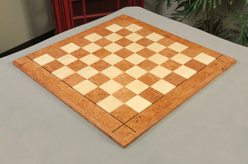 ELM BURL & Maple Reproduction of the Drueke Chess Board - 2.5" SQUARES