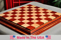 PRE-ORDER - Signature Contemporary Chess Board - BLOODWOOD  / BIRD'S EYE MAPLE - 2.5