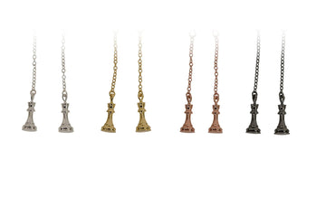 Caissa Collection Chess Pendant Earrings – QUEEN