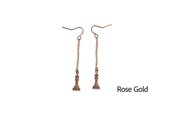 Caissa Collection Chess Pendant Earrings – QUEEN