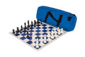 Deluxe Chess Set Combination and Triple Weighted Regulation Pieces | Vinyl Chess Board | Deluxe Bag