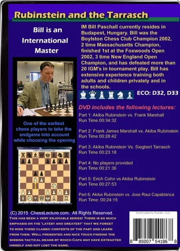 E-DVD Rubinstein and the Tarrasch - Chess Lecture - Volume 122