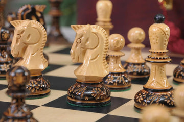 The Burnt Dubrovnik Series Chess Set, Box, & Board Combination