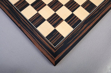 Macassar Ebony & Maple Standard Traditional Chess Board - Satin Finish