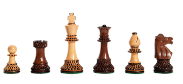 The Burnt Golden Rosewood Club Series Chess Pieces - 3.75" King