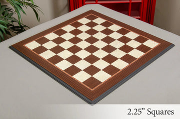 Striped Ebony and Bird's Eye Maple Standard Traditional Chess Board