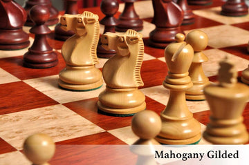 The Reykjavik II Series Gilded Chess Pieces - 3.75