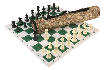 Quiver Chess Set Combination and Single Weighted Regulation Pieces | Thin Mousepad Chess Board | Quiver Bag