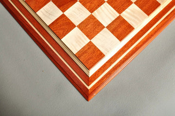 Signature Contemporary IV Luxury Chess board - BLOODWOOD / CURLY MAPLE - 2.5