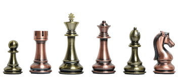 The Candidates Series Chess Pieces - 4.25" King - Metallic