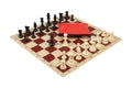 Basic Chess Set Combination with Silicone Chess Board and Triple Weighted Regulation Plastic Chess Pieces
