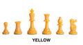 Triple Weighted Colored Regulation Plastic Chess Pieces - 3.75