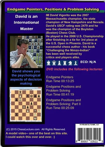 Endgame Pointers, Positions and Problem Solving - Chess Lecture - Volume 117