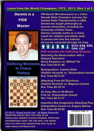 E-DVD Learn from the World Champions - Chess Lecture - 2 DVDs - Volume 58