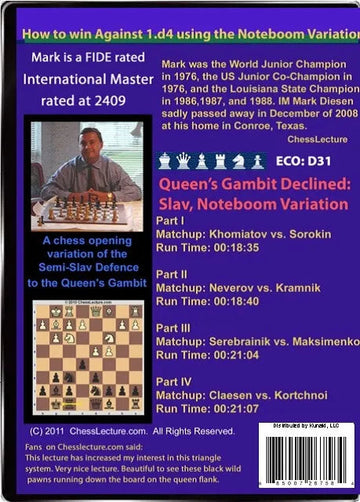 How to Win Against 1.d4 Using the Noteboom Variation - Chess Lecture - Volume 25